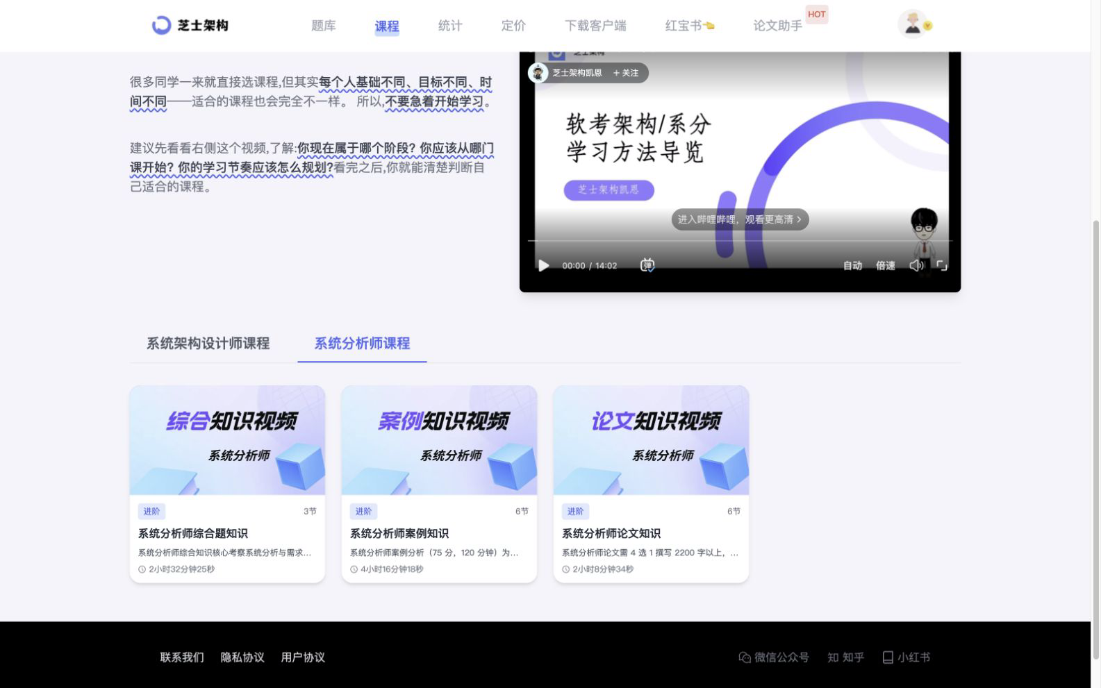 系统分析师官网课程卡片